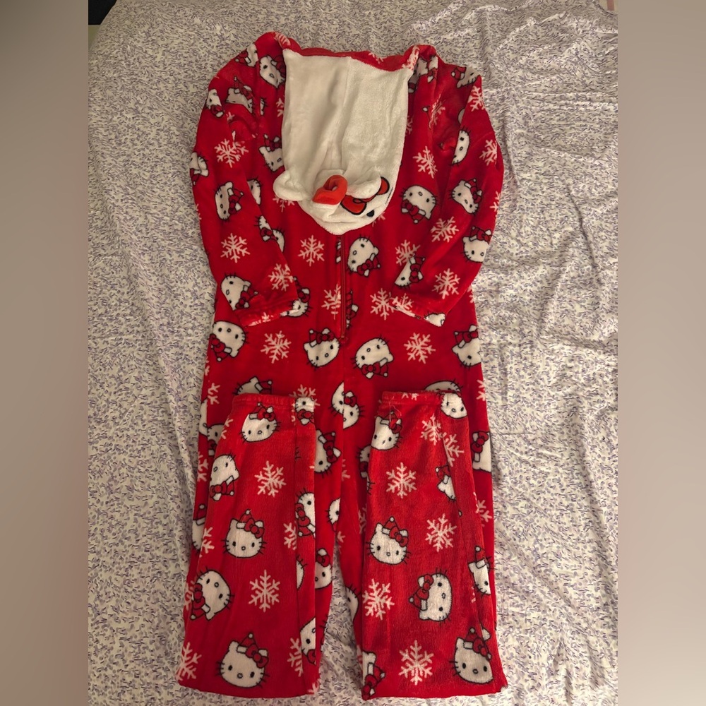 Red Hello Kitty Snowflake Onesie